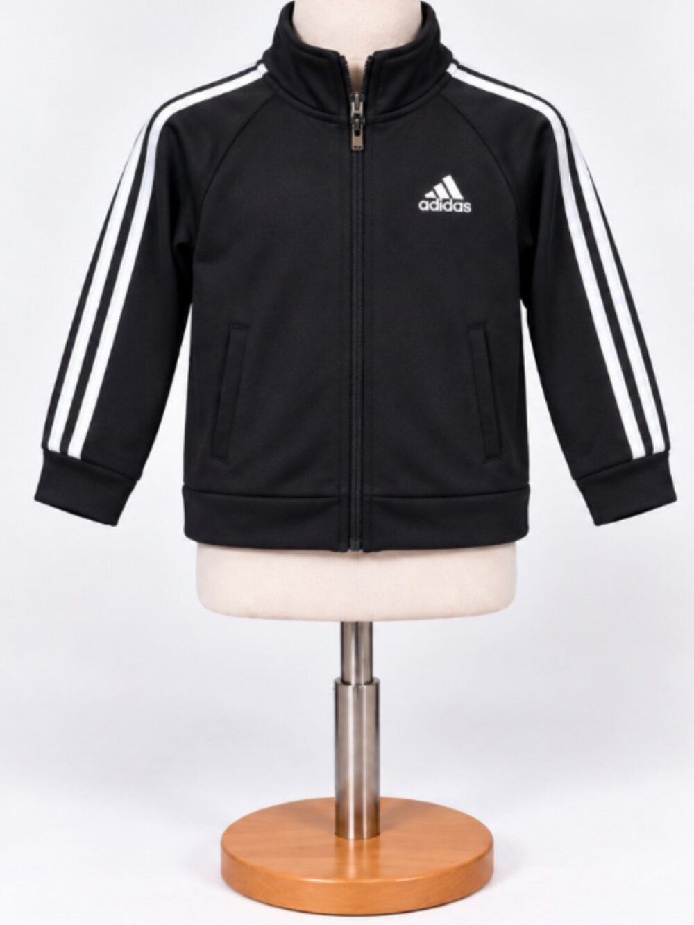 Adidas Boys  Black Track Jacket Size 5